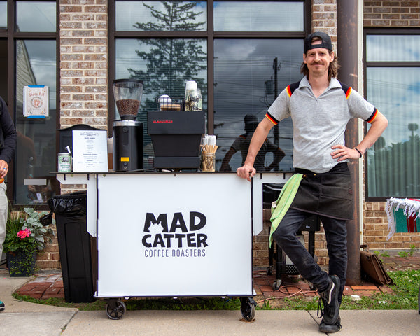 Mad Catter Coffee Roasters mobile coffee cart and team in Allentown, PA